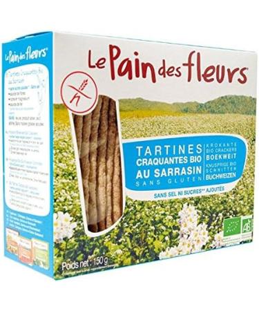 LE PAIN DES FLEURS - Set of 6 Packs of Buckwheat Toast Without Salt and Sugar 150 g - One Unit - Buy Online on GoSupps.com