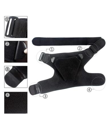 Neoprene Shoulder Support Bandage - Unisex Upper Arm Brace for Shoulder Injuries & Stiffness | Fits Left or Right Shoulder - Buy Online on GoSupps.com