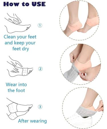 6 Pcs Silicone Heel Protectors for Fast Pain Relief - Men & Women - (Skin Color) - Buy Online on GoSupps.com