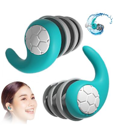 Ear Plugs for Sleeping Noise Cancelling Silicone Ear Plugs for Swimming Soft Waterproof Ear Plugs for Sleeping Quiet Studying Ear Plugs Sleeping Noise Recommended for 12 Years Olds up A-green