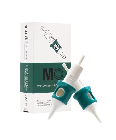 MO MOLONG Tattoo Cartridge Needles 20Pcs Professional MO Cartridges Membrane Tattoo Cartridges with Finger Ledge Bugpin Round Liner 5 Diameter 0.30mm (1005RL)
