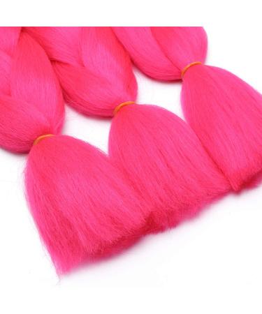 Tess Braids Extensions 60 cm - Jumbo KanCalon Ombre Hair Braids (Black/Pink) | 100g Bundle for Single-Laid Box Braids - Buy Online on GoSupps.com