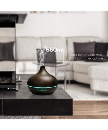 550ml Essential Oil Diffuser with Remote Control 3 Timer Settings Black - Buy Online on GoSupps.com