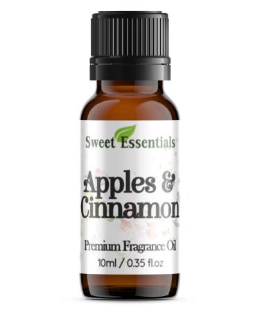 Apples & Cinnamon 10ml (0.35fl oz) Premium Fragrance Oil Aromatherapy Diffuser Crafts Soap Home Scents Bath & Body DIY Parfum and Much More. Versatile & Long-Lasting by Sweet Essentials