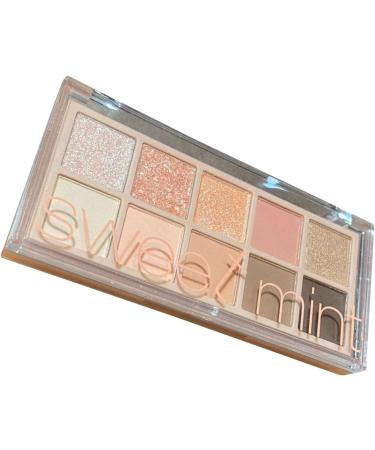 10 Colors Bright Glitter Eyeshadow Palette Natural High Pigmented Shimmer Makeup Colorful Vibrant Make Up Pallets Kit Sillervan 01# - Buy Online on GoSupps.com