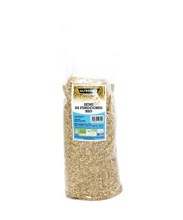 Oltresole, Organic Fennel Seeds 1 Kg, Organic whole seeds, ideal for herbal teas and digestive recipes, perfect