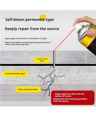 Forubom Tile Drum Repair Adhesive - Waterproof Leak Repair Spray for Loose Ceramic Tiles (1 Piece) | International Shipping Available - Buy Online on GoSupps.com