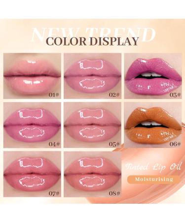 4 Colors Fat Lip Oil Drip - Hydrating Lip Gloss & Oil with Big Brush Head | Moisturizing Non-Sticky & Vegan - Plumping Transparent Lip Glaze (SET A - Buy Online on GoSupps.com