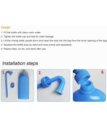 YUEHAI Colostomy Bag Cleaning Tool - 300ML Plastic Wash Bottle for Ostomy Supplies - Buy Online on GoSupps.com