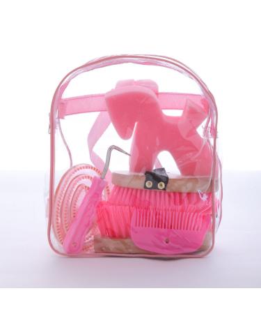Kerbl Pink Transparent Grooming Backpack for Horses | Complete Horse Care Set & Tools - Model 321358 - Buy Online on GoSupps.com
