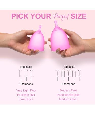 Buy Merula Menstrual Cup - Reusable Medical Silicone Period Cup with Storage Box | Leakproof & Waterproof - Small & Medium Size Available - Buy Online on GoSupps.com
