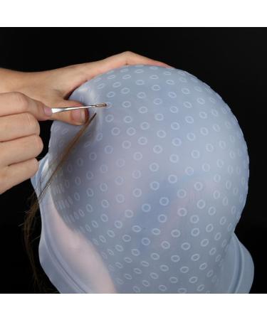 Frosting Cap 2-Pack with Hair Coloring Hook - Professional Silicone Hairdressing Tool - Buy Online on GoSupps.com