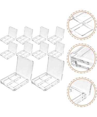 LALAFINA 10pcs Eyeshadow Boxes Compartment Eyeshadow Organizer Lipstick Containers 6x6cm Transparent - Buy Online on GoSupps.com