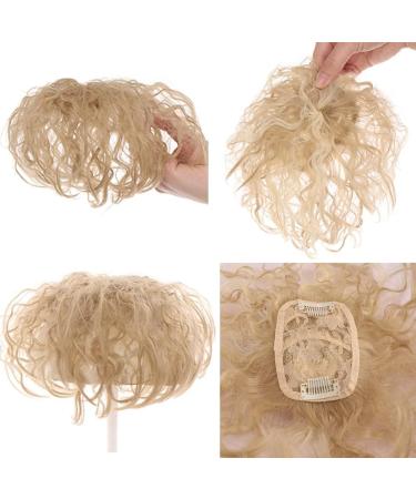 Human Hair Topper Curly Wavy Toupee Clip in Hair Extensions Hairpieces Hair Replacement with Bangs for Women - Buy Online on GoSupps.com
