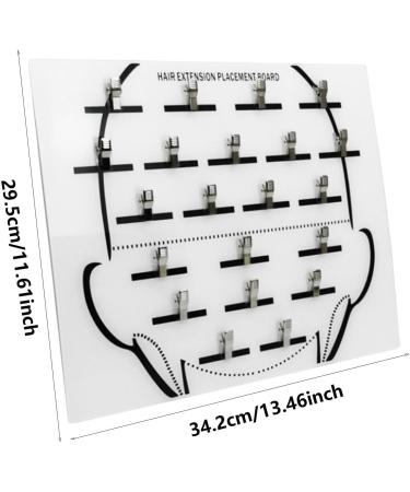 Deewar Extension Holder for Styling Acrylic Hair Extension Holder Board Clip-In Wig Hairpieces Grafting Plate for Salons Shop Home Women Men head white - Buy Online on GoSupps.com