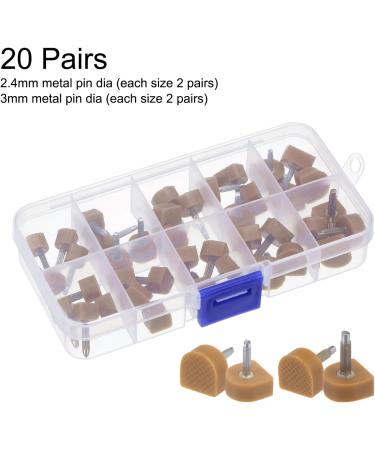 HARFINGTON High Heel Replacement Tips Kit - 20 Pairs U Shaped Protectors for 8-12mm Heels - Durable Beige Cap Dowels for Shoe Repair - Buy Online on GoSupps.com