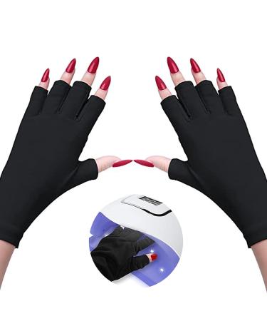 FralnFit UV Gloves for Gel Nails Half Finger Anti UV Gloves UV Nail Gloves for Nails Lamp UV Protection Gloves for Manicures Nail Art Skin Care Fingerless Gloves for SPA Home Outdoor UV-Light - Buy Online on GoSupps.com