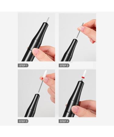 Electric Nail Polisher Portable Professional Nail Grinder for Nail Grinding Polishing with 3000mAh Lithium Battery 2 Hour Fast Charging Nail Salon Tool (Black) - Buy Online on GoSupps.com