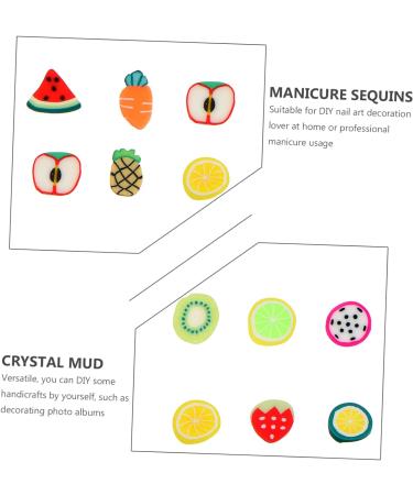 Housoutil 2 Boxes 12 Crystal Mud Toy Blueberry Nail Art Slices Flower Stickers for Nails Nail Art Fruit Slice Nail Art Sticker Flower Nail Art Slices Nails Stickers Filler 3D 0.5X0.5CM Assorted Color - Buy Online on GoSupps.com