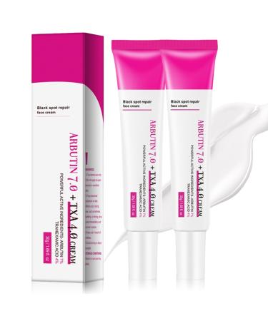 Arbutine 7% + Acide Tranexamique 4% cr me 2 pi ces anti-taches pigmentaires visage contre les taches pigmentaires les taches de rousseur et les imperfections cutan es soin hydratant 30 ml