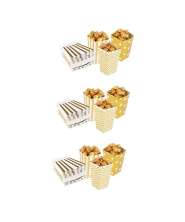 Zerodeko 150 Pcs Boxes Wedding Favors Dots Favor Boxes Giftboxes Party Favor Box Cardboard Popcorn Carton Mini Containers Recyclable Party Candy Cartons Stripe Popcorn Box Snack Box