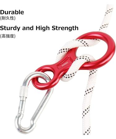 Azarxis 35kN Figure of Eight Descender - Blue Climbing Gear for Outdoor Recreation | International Shipping - Buy Online on GoSupps.com