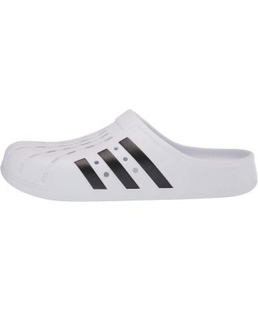 adidas Adilette Clog Slide Sandal - White/Core Black - Size 11 Women/10 Men - Buy Online on GoSupps.com