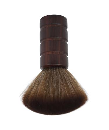 Hairdressing Neck Brush Barber Soft Neck Duster Brush Advanced Wooden Salon Hair Cutting Brush Neck Brush Accessory for Barber Shop or Salon Nylon Hair Wooden Handle Face