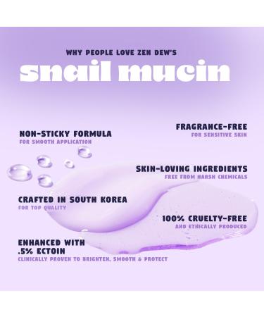 Clinically Advanced Korean Snail Mucin Serum - Star Light by Zen Dew (3.38 oz) Brightening, Anti-Aging & Hydrating K Beauty Face Serum for Glass Skin Glow Smoothing Korean Skin Care - Buy Online on GoSupps.com