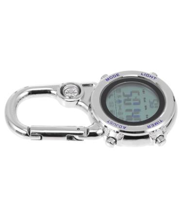 BESPORTBLE Mini Clip Microlight Watch Carabiner Fob Watch Backpacker Clip on Pocket Watch for Outdoor Sports Blue Dark Blue