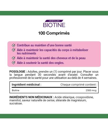 Nature's Bounty Biotin 2500mcg Supplement Helps Maintain Health of Hair and Skin Vegan formula 100 Tablets - Buy Online on GoSupps.com