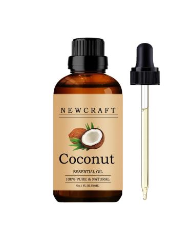 Coconut Essential Oils 100% Pure and Natural Essential Oil for Aromatherapy Diffuser - Coconut/1 Fl Oz Coconut 1 Fl Oz (Pack of 1)