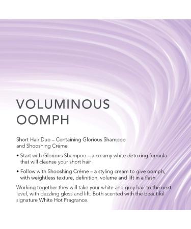 White Hot Short Hair Duo: Glorious Shampoo & Shooshing Cr me for Volume & Oomph in Grey & White Hair - Shop Internationally - Buy Online on GoSupps.com
