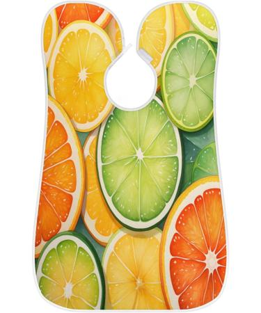 Orange Lemon Beard Bib Apron - Men's Beard Hair Catcher for Shaving | Perfect Father's Day & Holiday Gift for Dad & Husband - Buy Online on GoSupps.com