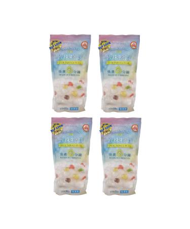 WuFuYuan Instant Pearl Color Tapioca 250g 4-Pack