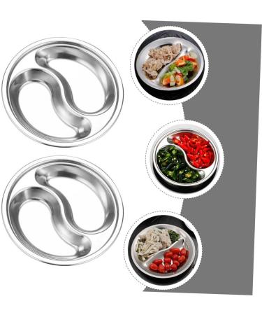Milisten 4pcs Stainless Steel Saucer Japanese Salad Dressing Japanese Plates Stainless Steel Candy Dishes and Trays Mini Stainless Steel Mixing Bowls Condiment Saucer Lattice Snack Bowl 10.5X10.5CM Silver - Buy Online on GoSupps.com
