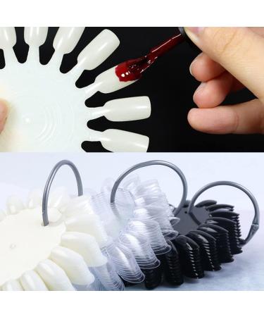 False Nail Swatches Nail Polish Color Display Wheels Palette Manicure Tool Transparent Brushes - Buy Online on GoSupps.com
