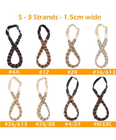 Shop Silk-Co Women s Braided Hair Band - 3 Strands with Brown Highlights | Vintage Elastic Headband for Weddings | Hair Tie & Extensions - 1.5cm Wide Dark & Ash Brown - Buy Online on GoSupps.com