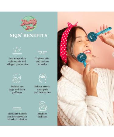 BubblyBoo Ice Globes - Premium Cooling Facial Globes for Puffy, Dull, Saggy Skin - Soothing Glittery Globes (Baby Blue & Bubblegum Pink) - Buy Online on GoSupps.com