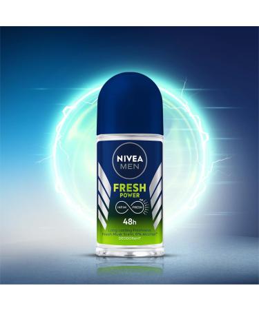  NIVEA Nivea Men Fresh Power Roll-On Deodorant 50ml - Buy Online on GoSupps.com