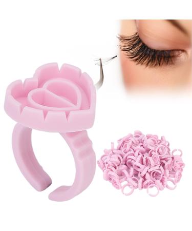 100PCs eyelash glue ring cup eyelash transplantation adhesive cup disposable eyelash glue holder ring cup eyelash extension tools eyelash adhesive accessories