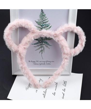 Goneryisour 2020 Fashion Women Winter Thick Plush Headband - Cute Round Mouse Bear Ears Hair Accessory in Yellow - Perfect for Makeup and Winter Style - Buy Online on GoSupps.com