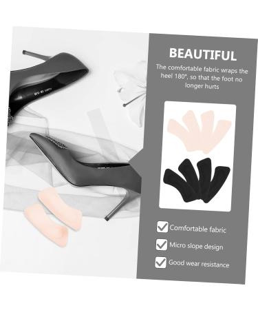 FOMIYES Heel Stickers - 12 Pairs Cushion Inserts for High Heels | Anti-Slip Shock-Absorbing Heel Protectors | Black Heel Grips & Comfort Foams - Buy Online on GoSupps.com