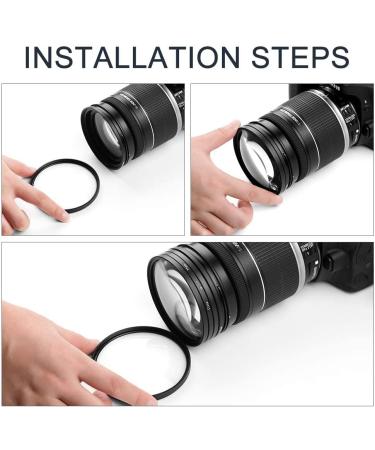 82mm Close-up Filter Kit 4 Pieces (+1 +2 +4 +10) Macro Lens Set for Canon Nikon Sony DSLR Camera with Pouch and Lens Cap - Buy Online on GoSupps.com