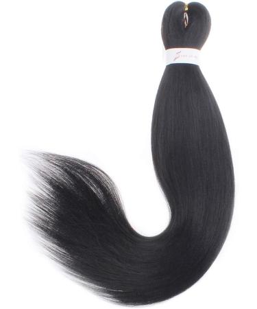 Leeven 8 Packs Pre Stretched Braiding Hair Extension Yaki Texture Hot Water Setting EZ Braids Kanekalon Hair for Coi Leray Braids Black Braiding Crochet Hair Extensions /16 Inch 1B# 16 Inch (Pack of 8) 1B - Buy Online on GoSupps.com