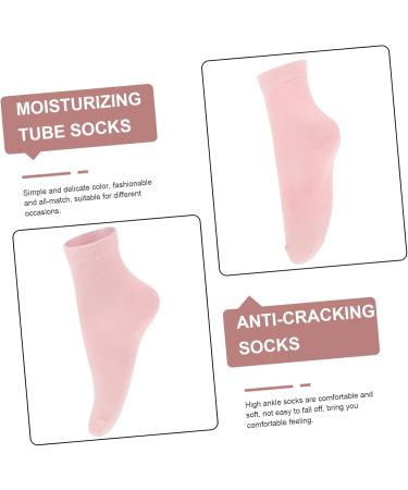 DOITOOL 2 Pairs Anti-split Socks Foot Care Gel Socks Moisturizing Socks for Women Gel Socks for Adult Moisturizing Socks for Foot Care Feet Care White Aldult Women's Heel Socks Cotton - Buy Online on GoSupps.com