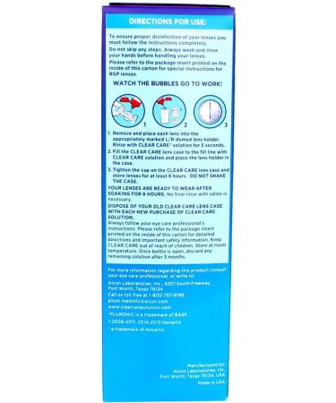 Clear Care 12 oz Cleaning and Disinfecting Solution - Fast-acting Formula - Buy Online on GoSupps.com