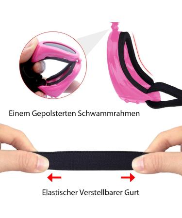 PETLESO Dog Sunglasses - Waterproof Anti-UV Goggles for Small Dogs & Cats - Pink - Buy Online on GoSupps.com