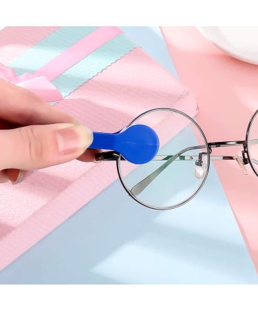 Kuou 6 Pcs Spectacle Glasses Cleaner Brush & 4 Microfiber Cloth Set - Portable Mini Cleaning Clip for Soft Glasses - Random Color - Buy Online on GoSupps.com