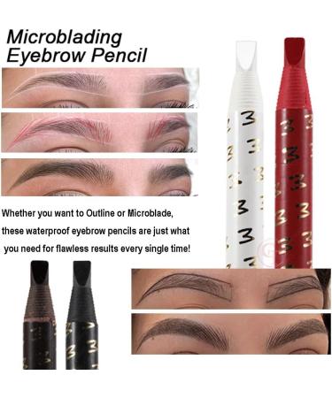 6pi ces crayons sourcils peel-off waterproof pour microblading maquillage permanent des sourcils naturel et longue tenue (Marron) - Buy Online on GoSupps.com